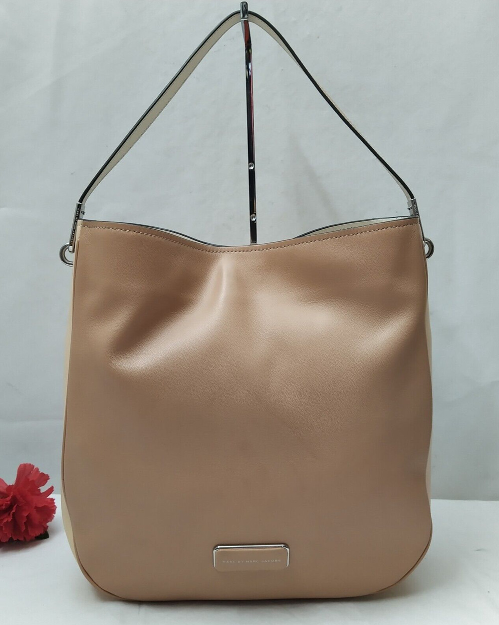 Marc By Marc Jacobs Brown and Ivory Leather Hobo Shoulder Bag